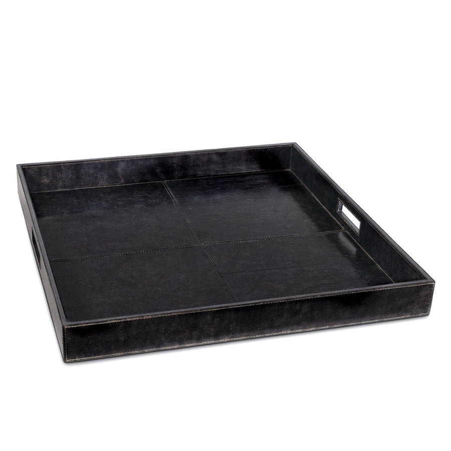 Derby Square Leather Tray (Black) - Maison Vogue