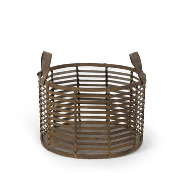 Finn Leather Basket Small - Maison Vogue