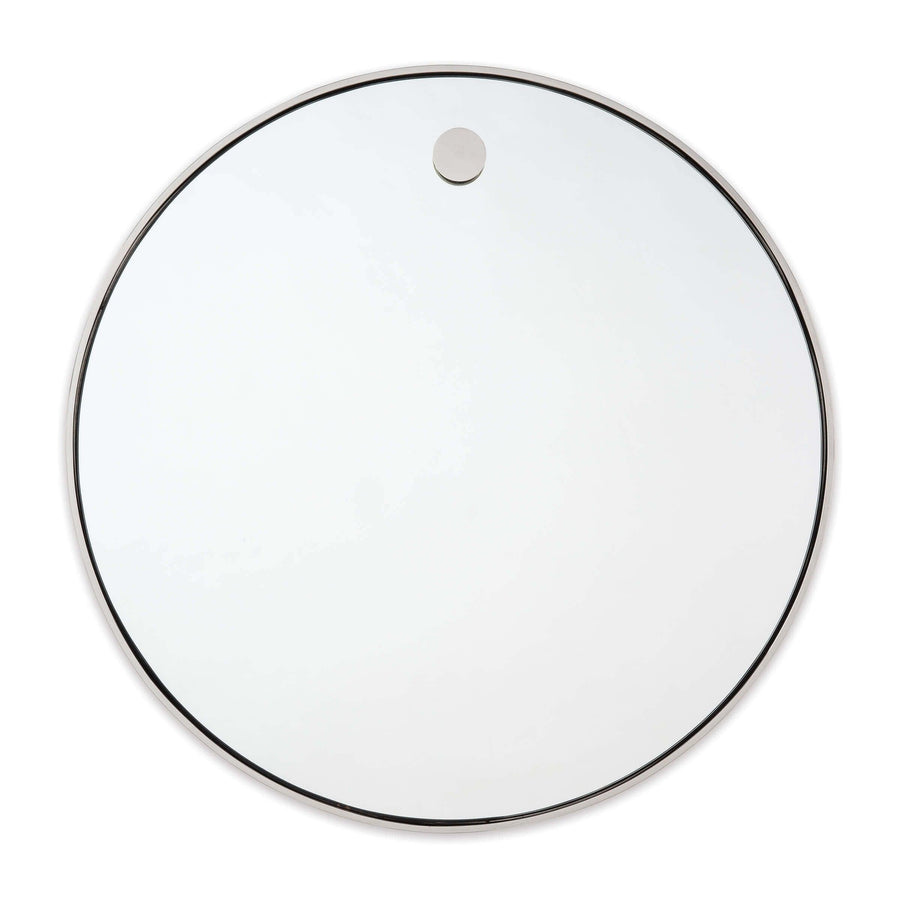 Hanging Circular Mirror (Polished Nickel) - Maison Vogue
