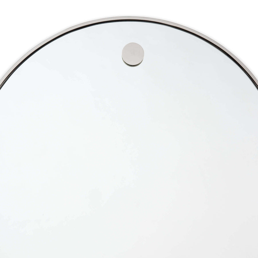 Hanging Circular Mirror (Polished Nickel) - Maison Vogue