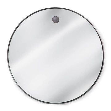 Hanging Circular Mirror (Steel) - Maison Vogue