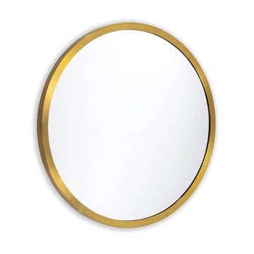 Doris Round Mirror (Natural Brass) - Maison Vogue