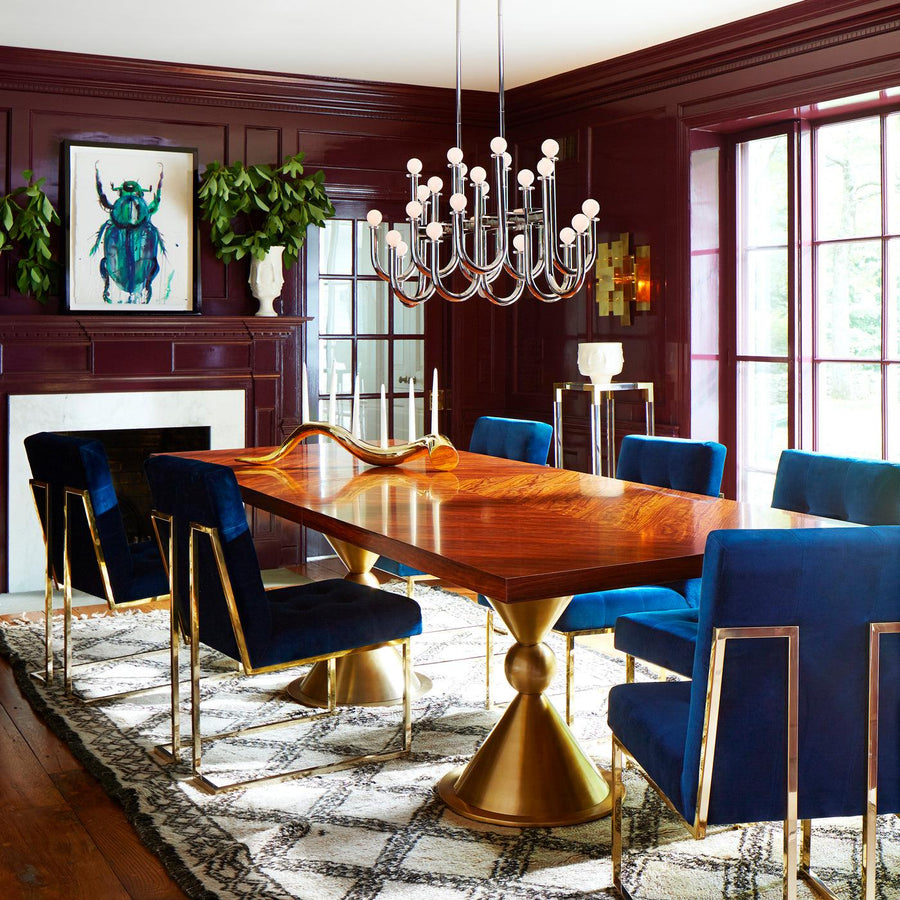 Goldfinger Dining Chair, Rialto Navy - Maison Vogue