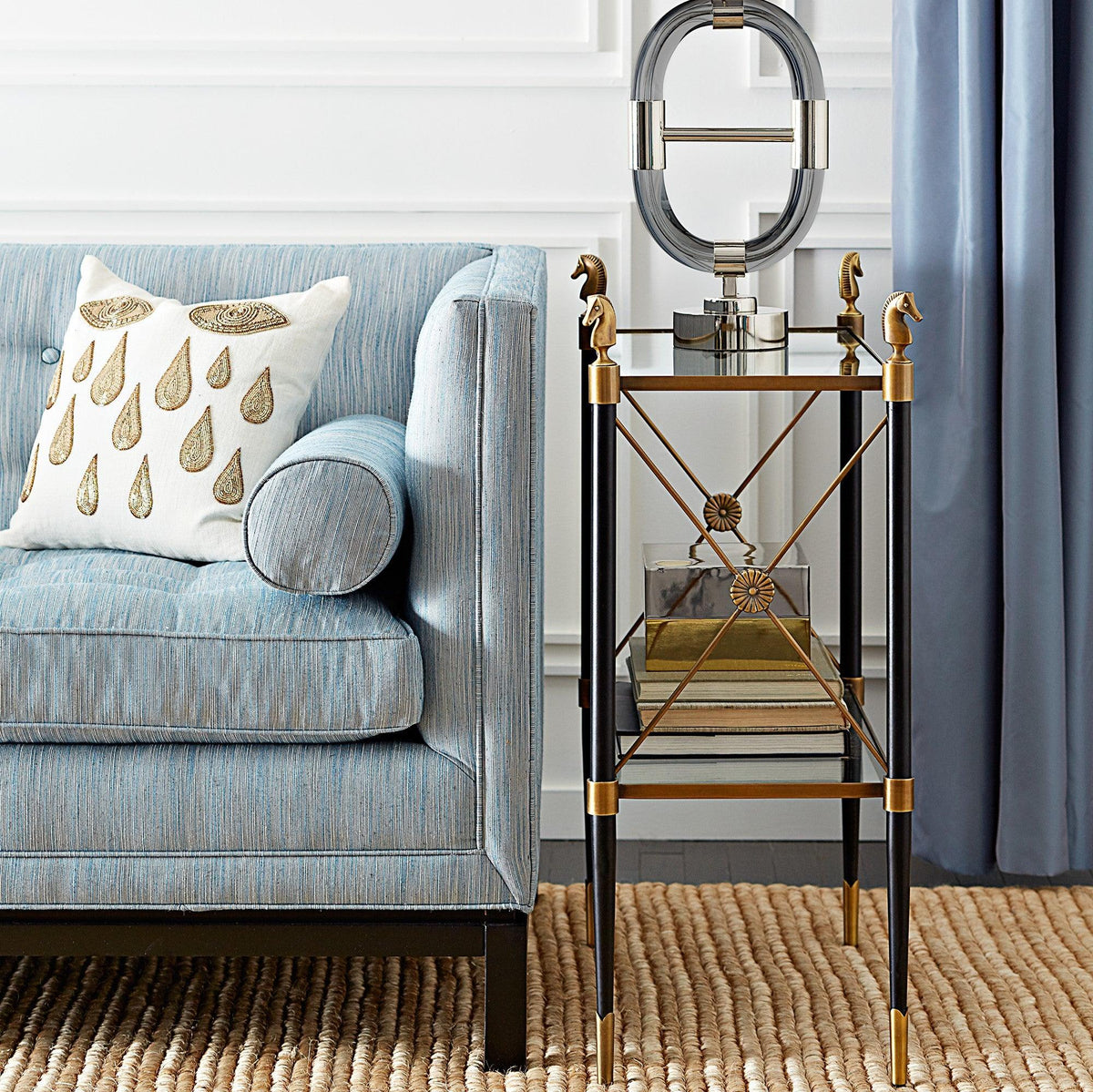 Rider Two-Tier Side Table - Maison Vogue