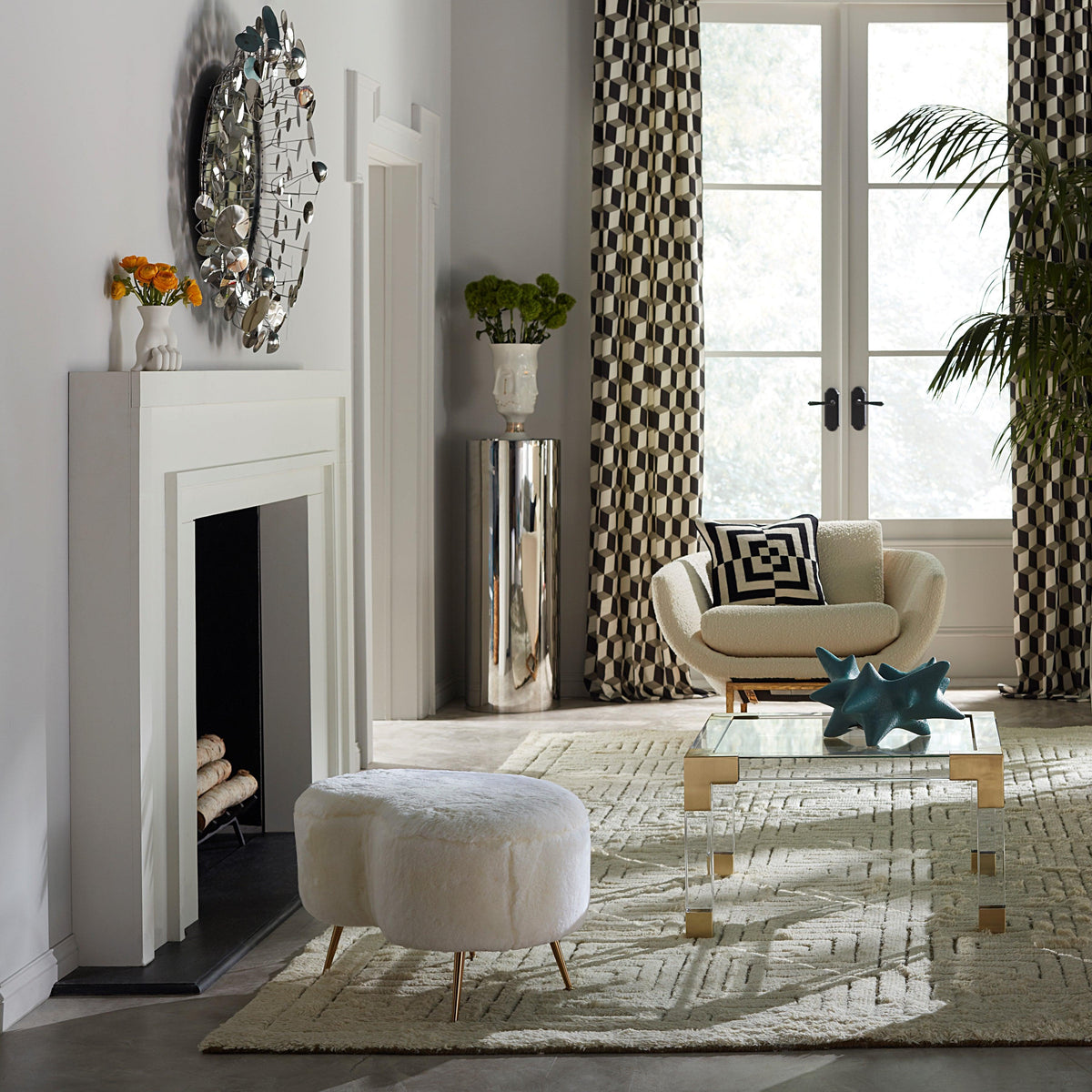Kidney Ottoman - Maison Vogue