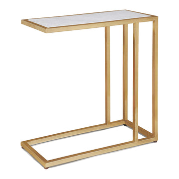 Echelon Sofa Hugger Table (Natural Brass) - Maison Vogue