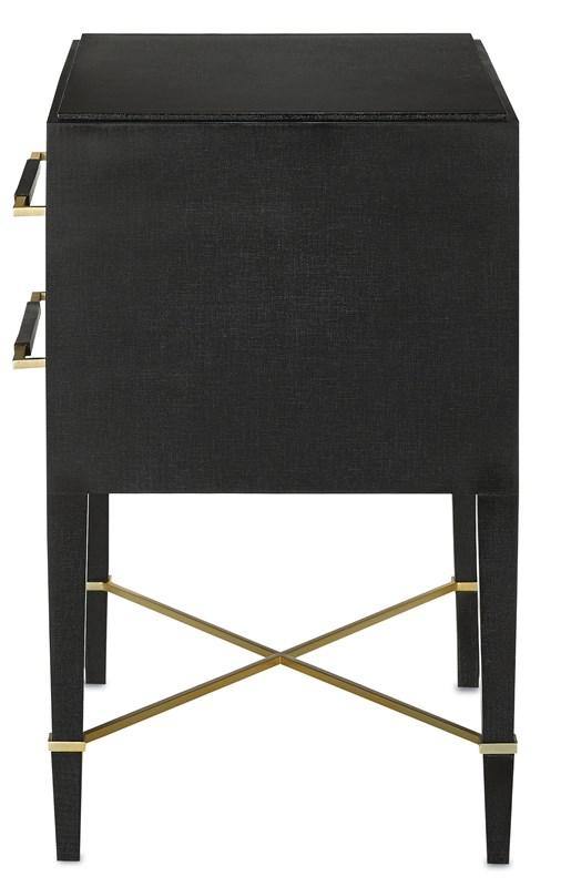 Verona Black Nightstand - Maison Vogue