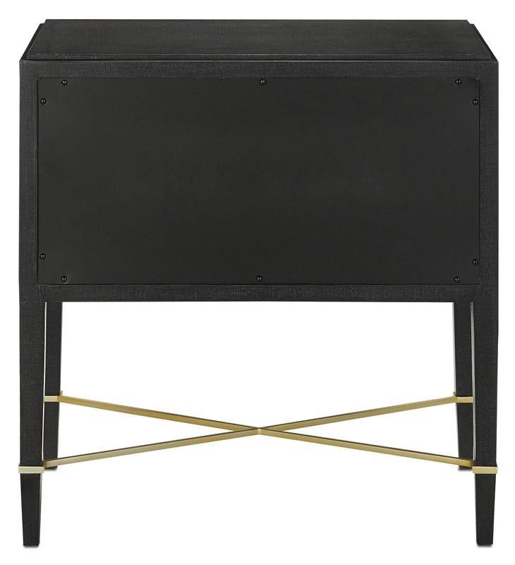 Verona Black Nightstand - Maison Vogue