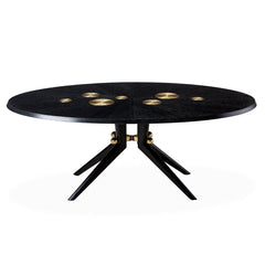 Trocadero Dining Table, Ebonized Oak - Maison Vogue