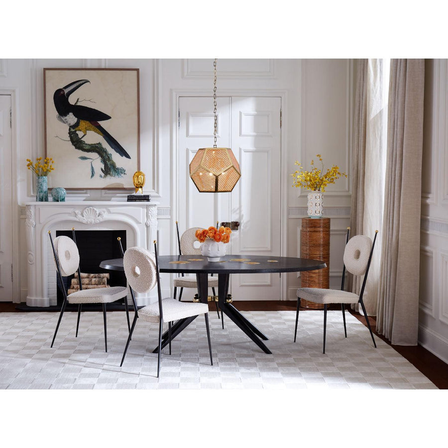 Trocadero Dining Table, Ebonized Oak - Maison Vogue