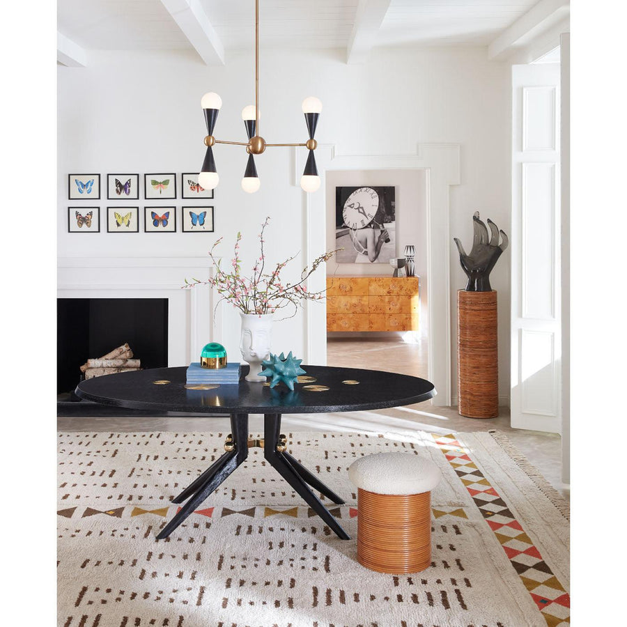 Trocadero Dining Table, Ebonized Oak - Maison Vogue