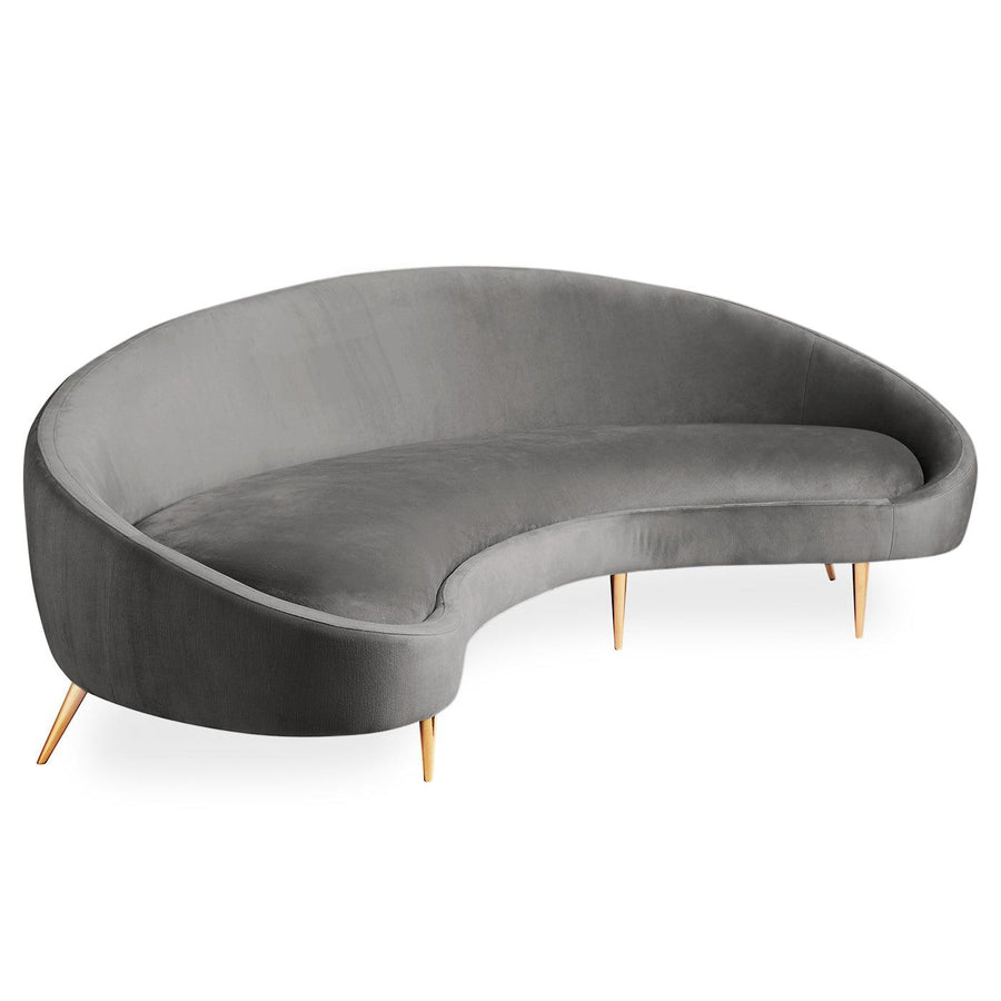 Ether Curved Sofa-Bergamo Graphite - Maison Vogue