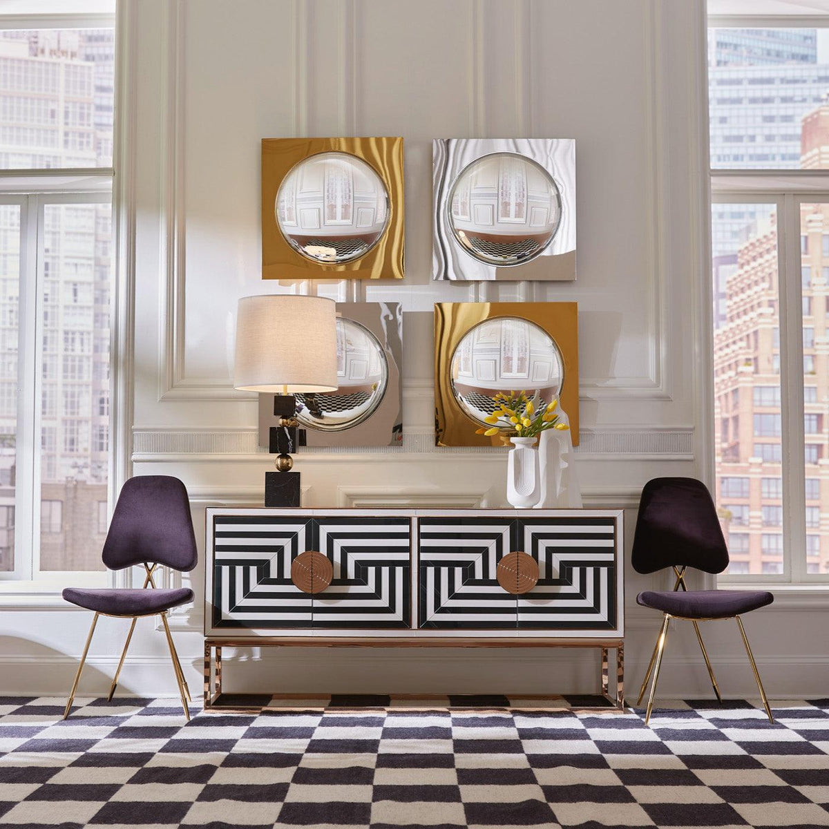 Op Art Credenza - Maison Vogue