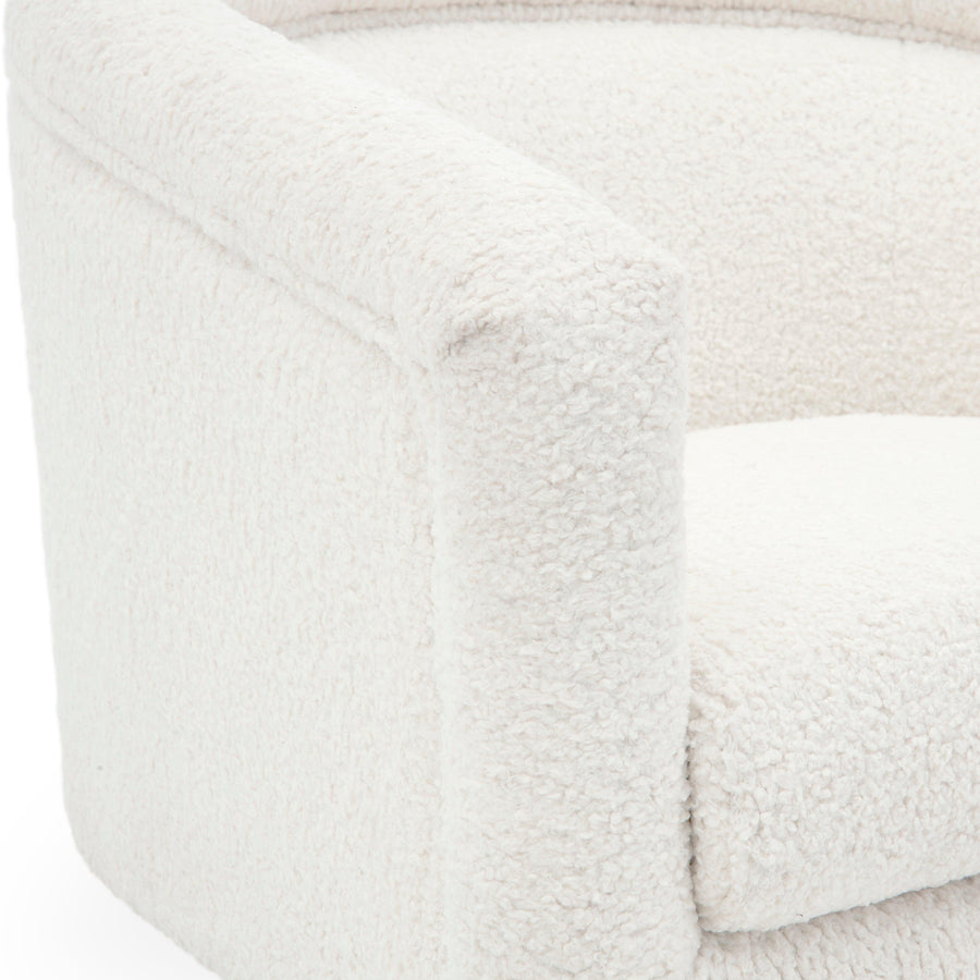 Bacharach Swivel Chair-Teddy Natural - Maison Vogue