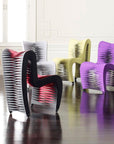 Seat Belt Dining Chair, Black/Red - Maison Vogue