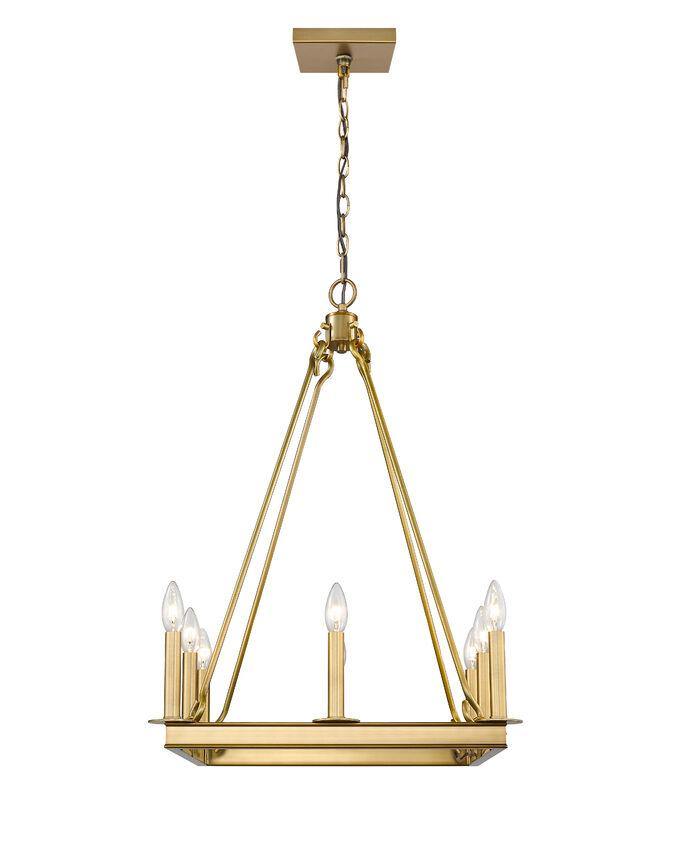 Barclay 482S-8-20OBR Olde Brass Small Square Chandelier - Maison Vogue