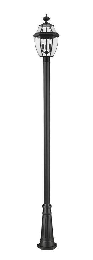 Westover 580PHB-519P-BK Mounted Post Light Fixture - Maison Vogue