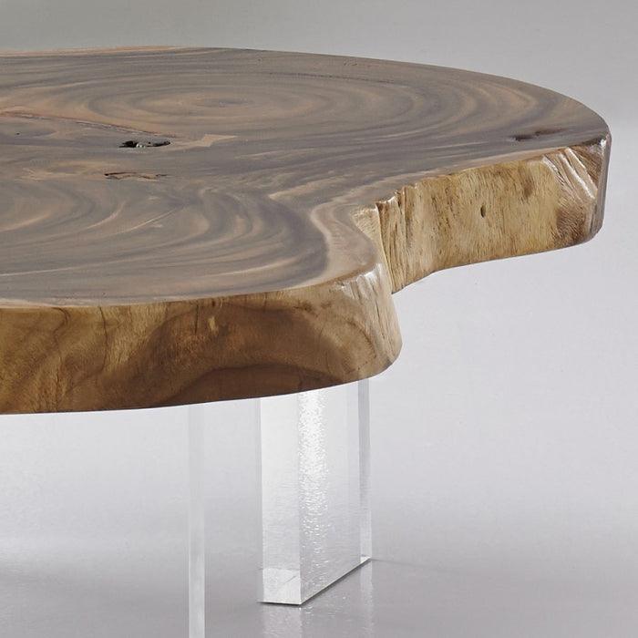 Floating Coffee Table with Acrylic Legs Natural, Size Varies - Maison Vogue