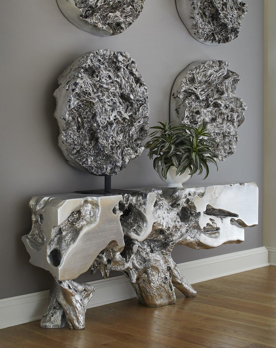 Colossal Cast Root Swirling Wall Sculpture - Maison Vogue
