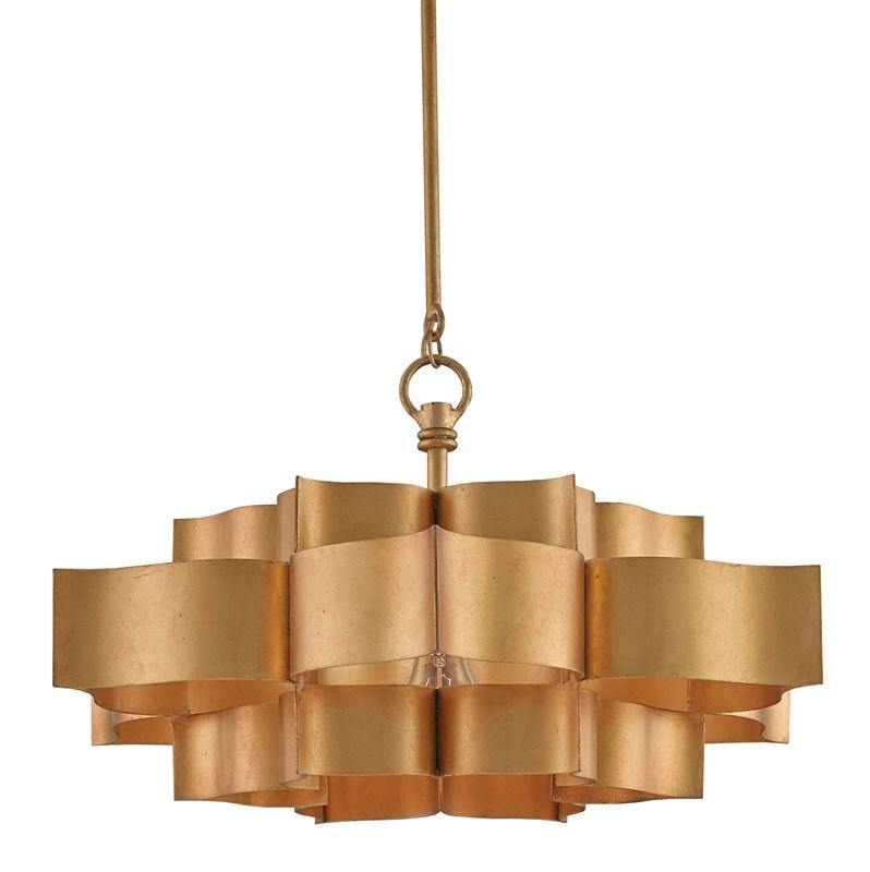 Grand Lotus Gold Small Chandelier - Maison Vogue