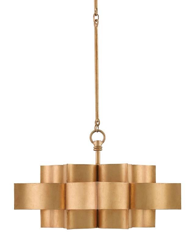 Grand Lotus Gold Small Chandelier - Maison Vogue