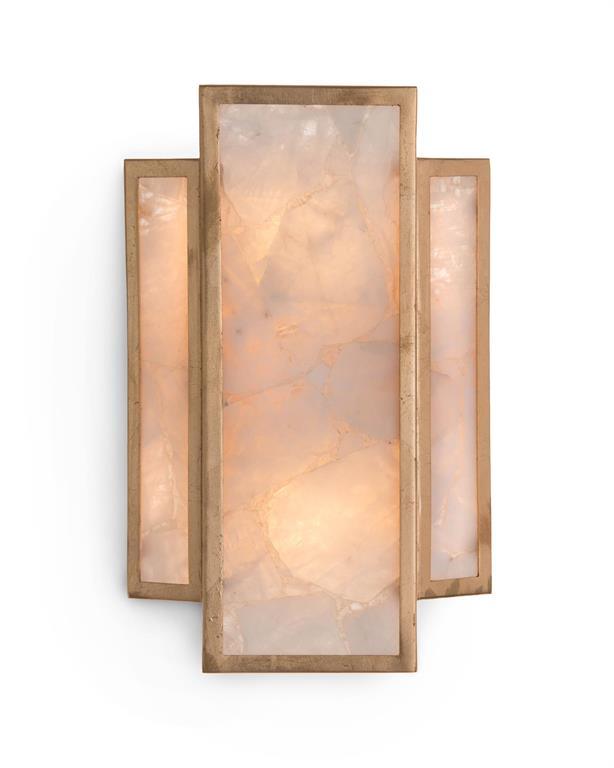 Calcite Panel Two-Light Wall Sconce - Maison Vogue