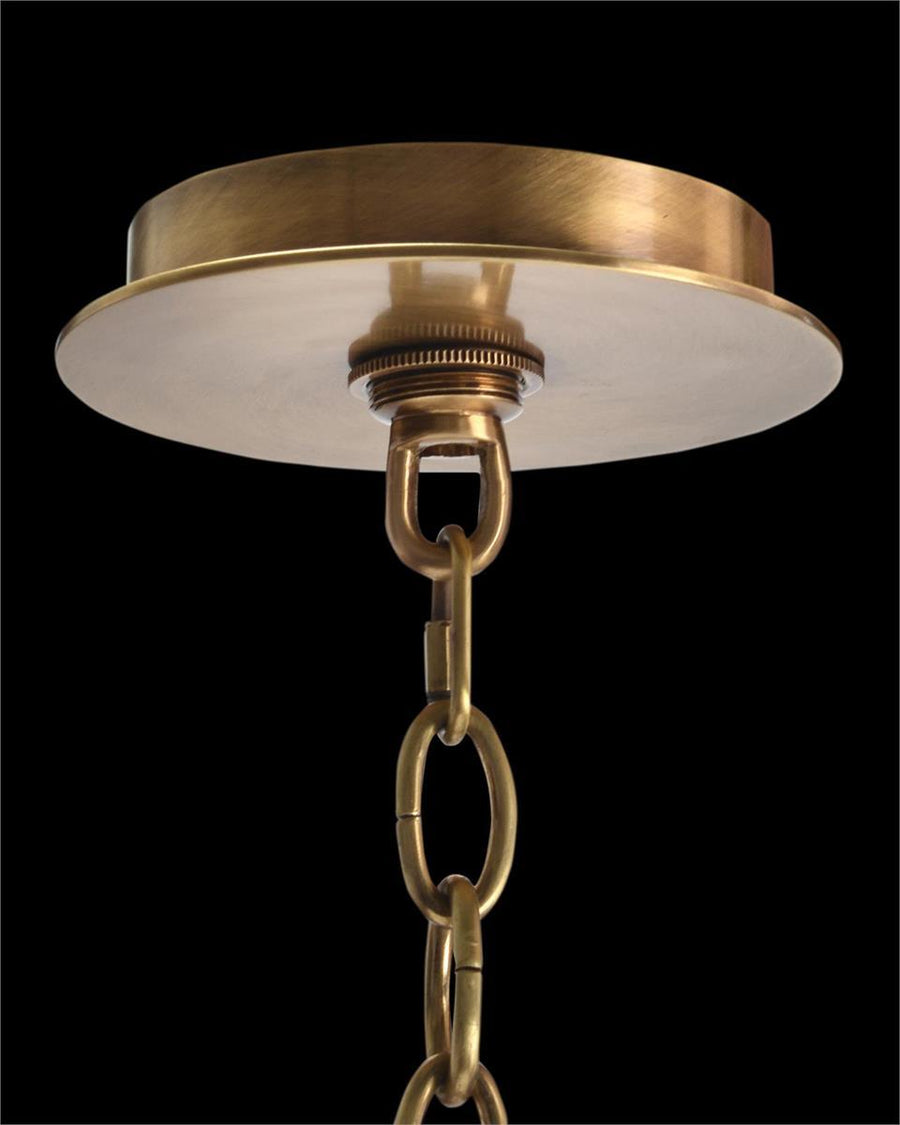 Acrylic and Brass Six-Light Chandelier - Maison Vogue
