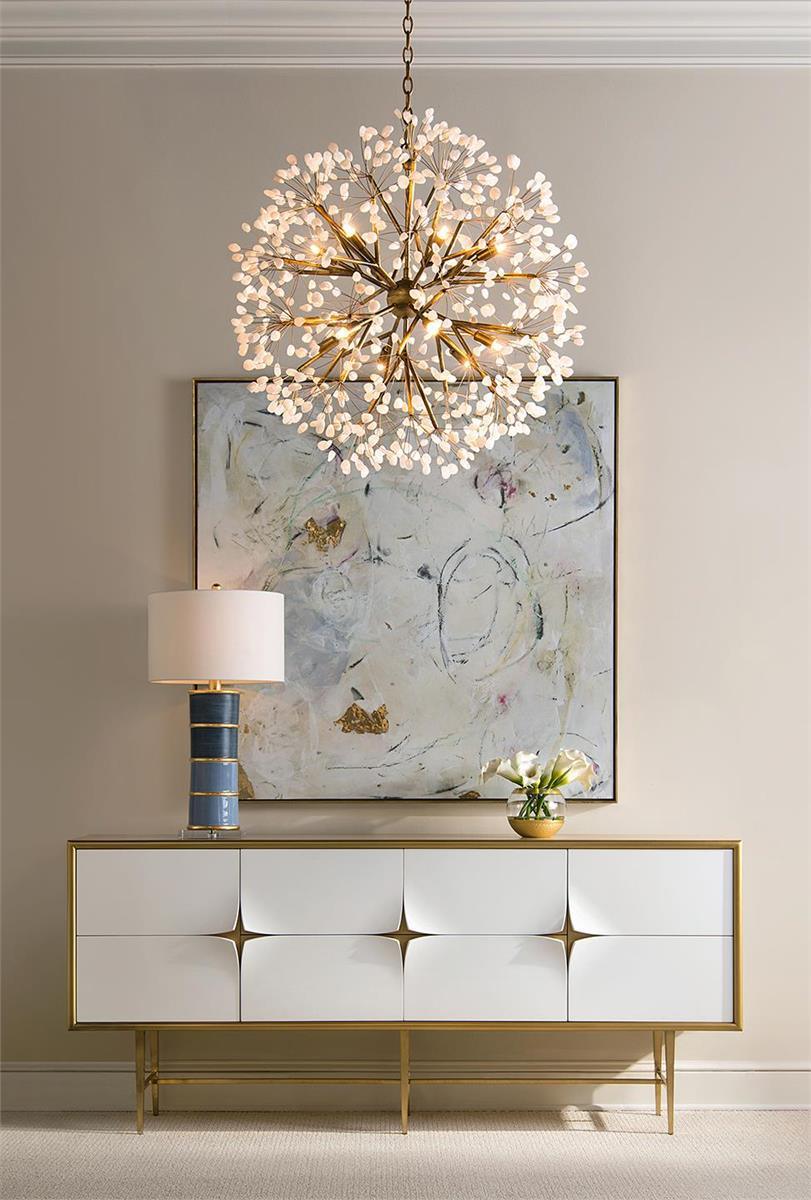 Spherical Twelve-Light Quartz Chandelier - Maison Vogue