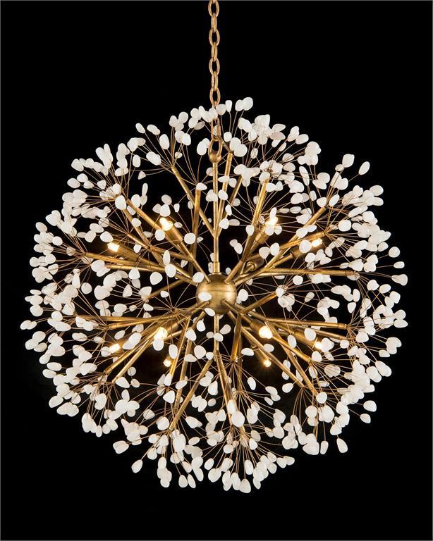 Spherical Twelve-Light Quartz Chandelier - Maison Vogue