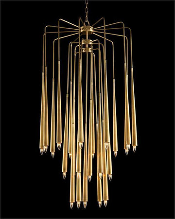 Hans Twenty-Three-Light Brass Chandelier - Maison Vogue
