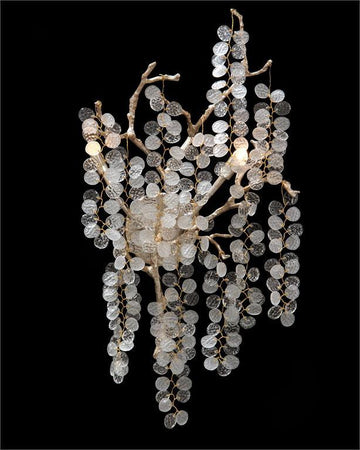 Shiro-Noda Two-Light Dramatic Glass Cluster Wall Sconce - Maison Vogue