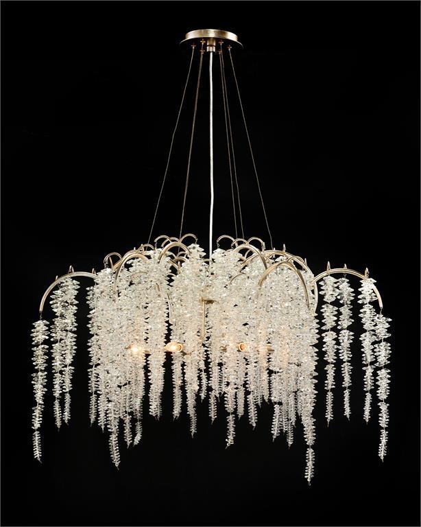 Cascading Crystal Six-Light Chandelier - Maison Vogue