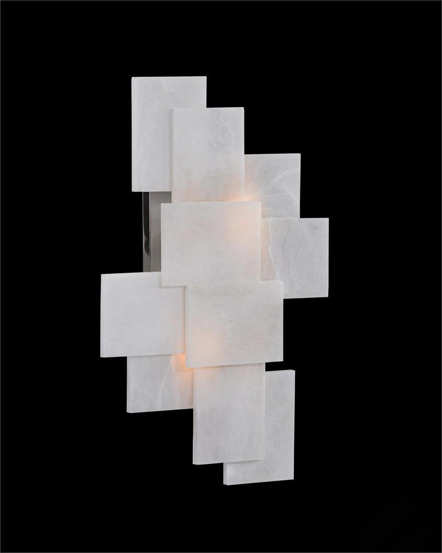 Alabaster Wall Sconce with a Nod to Mondrian - Maison Vogue
