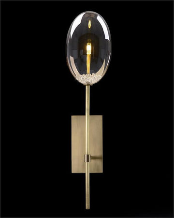 Echo: Glass Globe Single-Light Wall Sconce - Maison Vogue