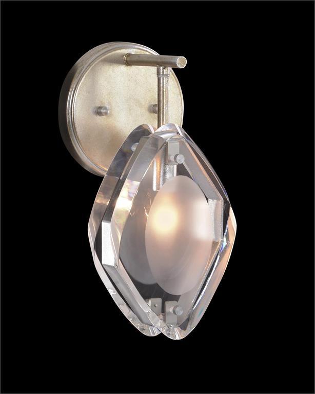 Faceted Glass Single-Light Wall Sconce - Maison Vogue
