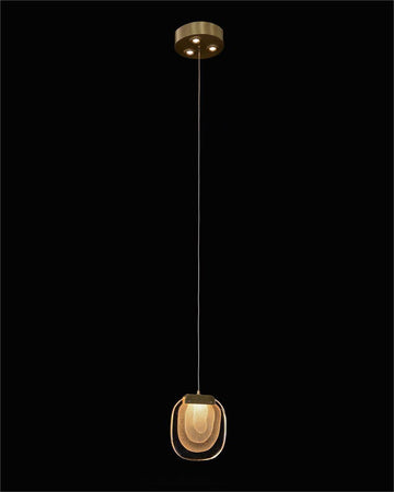 Bansho: Layered Glass Single Droplight - Maison Vogue