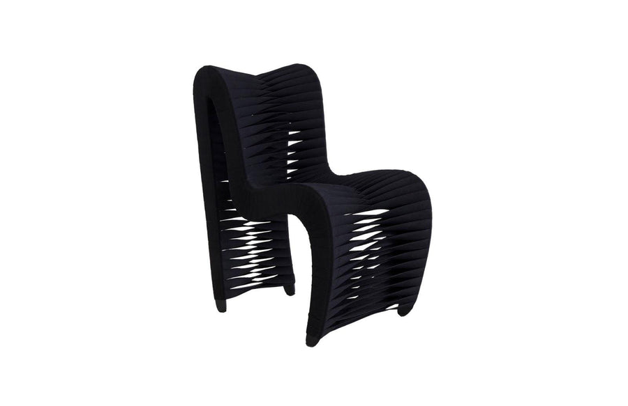 Seat Belt Dining Chair, Black/Black - Maison Vogue