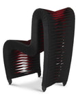 Seat Belt Dining Chair, Black/Red - Maison Vogue