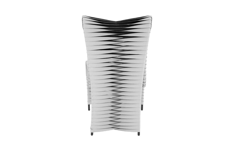 Seat Belt Highback Gray Black Dining Chair - Maison Vogue