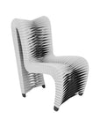 Seat Belt Highback Gray Black Dining Chair - Maison Vogue