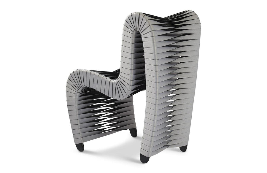Seat Belt Dining Chair, Grey/Black - Maison Vogue