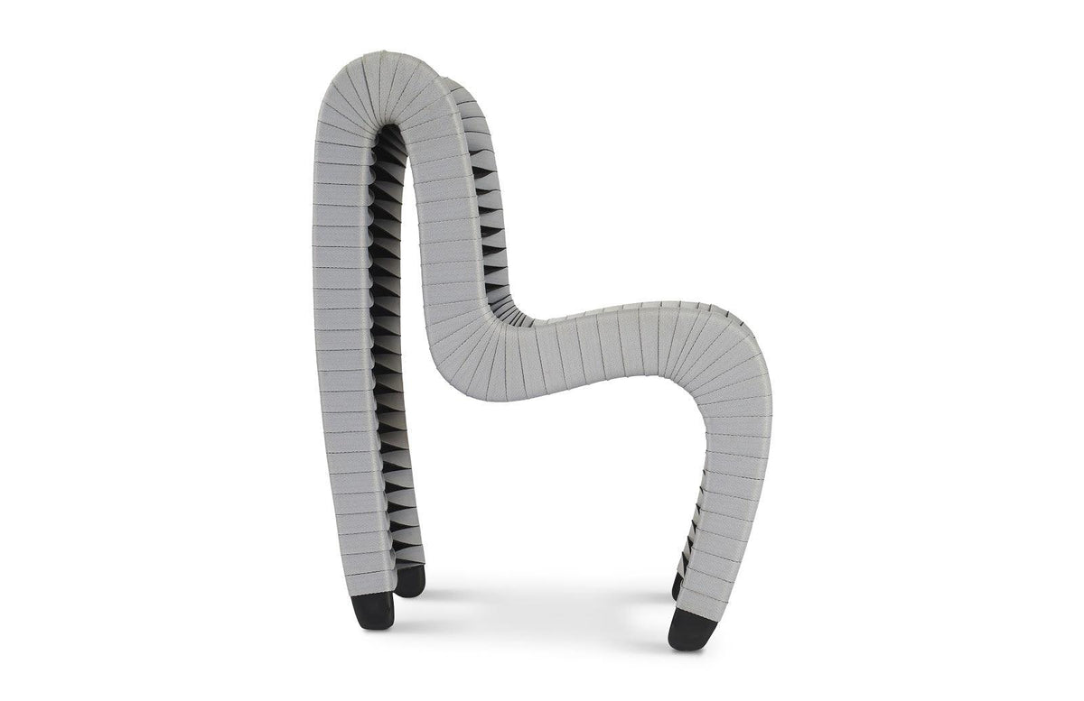 Seat Belt Dining Chair, Grey/Black - Maison Vogue