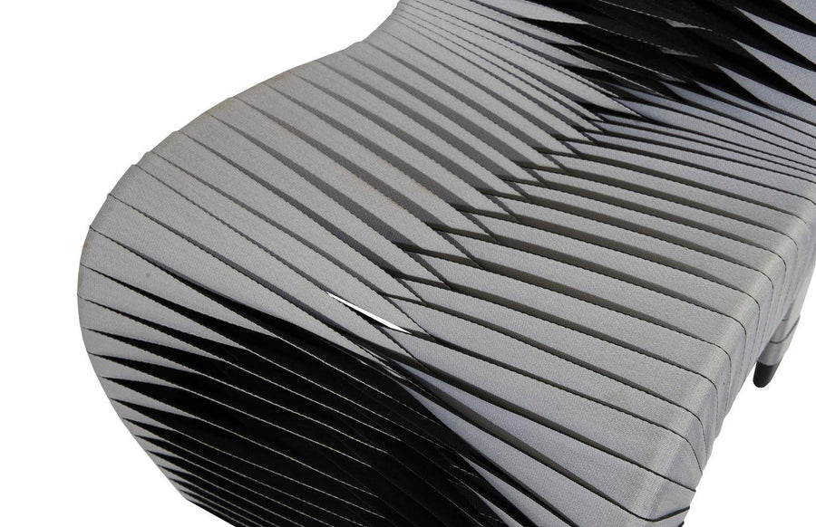 Seat Belt Dining Chair, Grey/Black - Maison Vogue