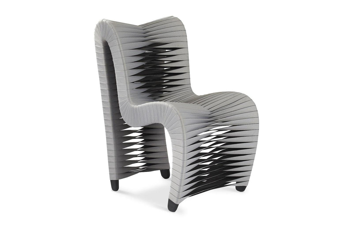 Seat Belt Dining Chair, Grey/Black - Maison Vogue