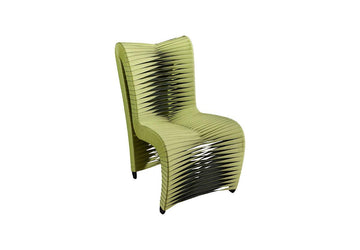 Seat Belt High-Back Green Dining Chair - Maison Vogue