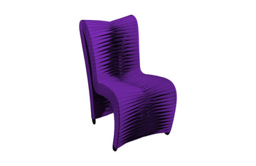 Seat Belt High-Back Purple Dining Chair - Maison Vogue