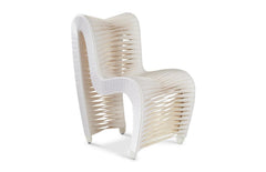 Seat Belt Dining Chair, White/Off-White - Maison Vogue