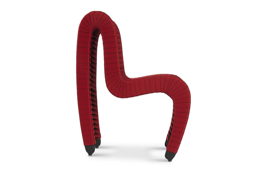 Seat Belt Dining Chair, Red/Black - Maison Vogue