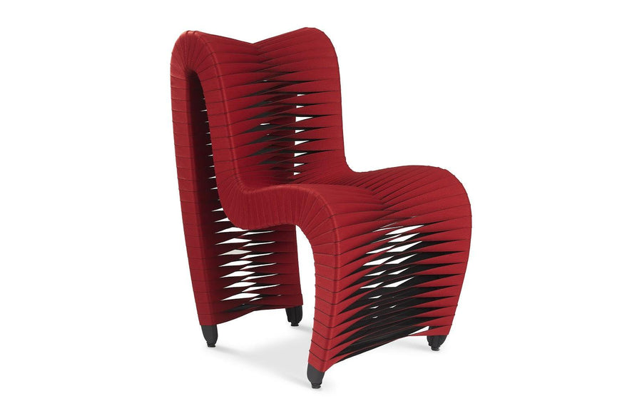 Seat Belt Dining Chair, Red/Black - Maison Vogue