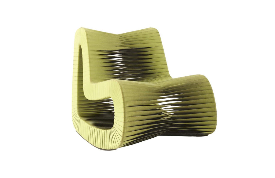 Seat Belt Rocking Chair, Green - Maison Vogue